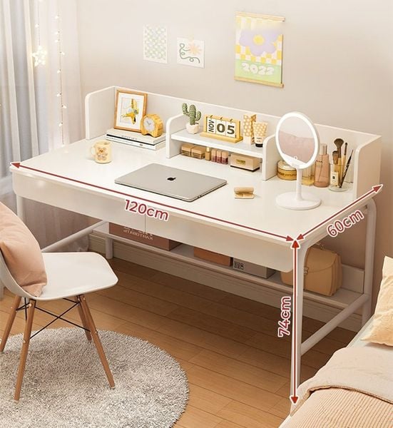 Bàn Làm Việc Có Ngăn Full Trắng - GM162 - Nội Thất IGA Việt Nam