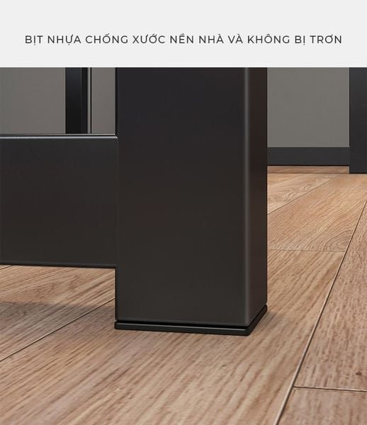 Bàn Làm Việc Khung Đen - Màu Vân Gỗ/Màu Óc Chó - GM166 - Nội Thất IGA Việt Nam