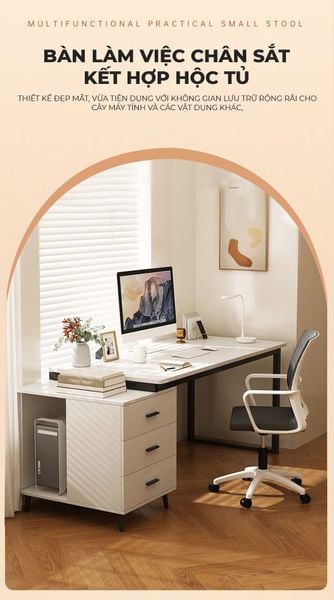 bàn làm việc kèm tủ