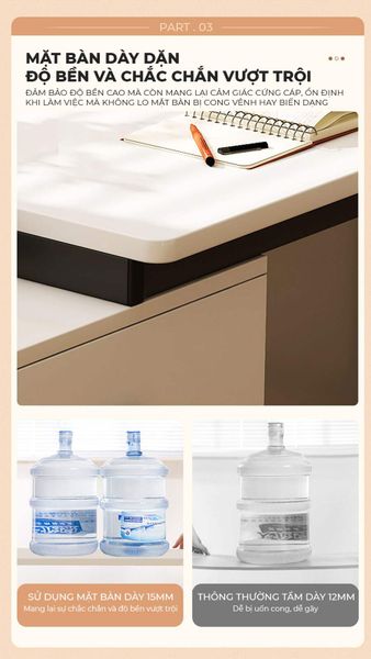 bàn làm việc kèm tủ