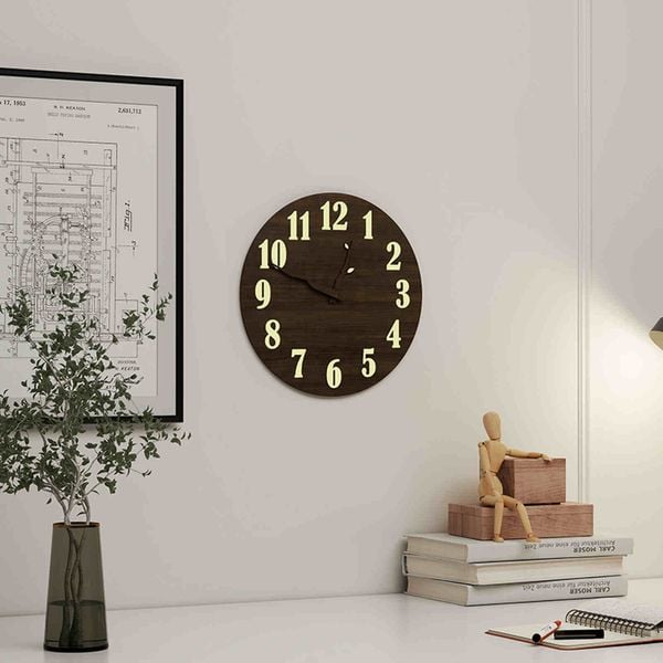 Đồng hồ tròn treo tường số dạ quang