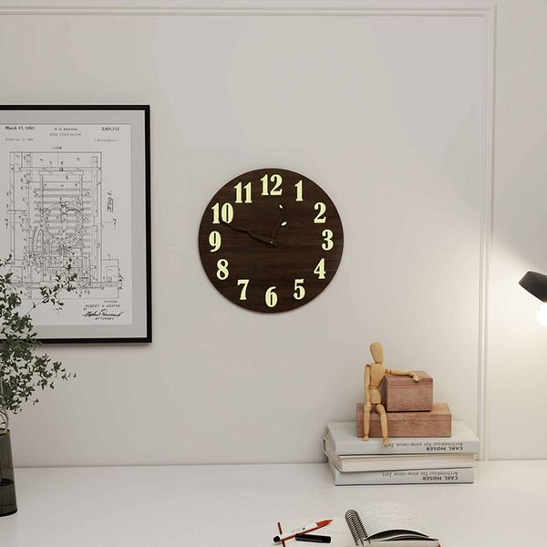 Đồng hồ tròn treo tường số dạ quang