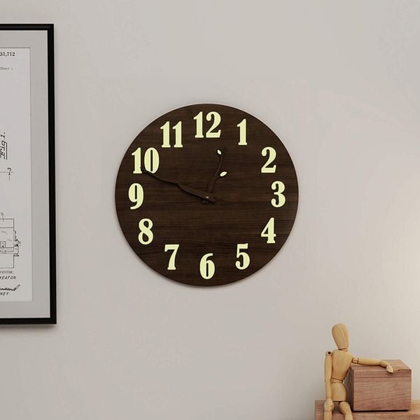 Đồng hồ tròn treo tường số dạ quang