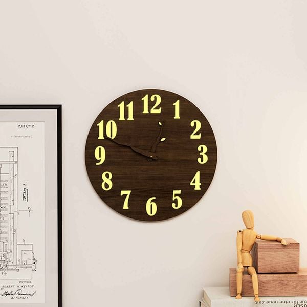 Đồng hồ tròn treo tường số dạ quang