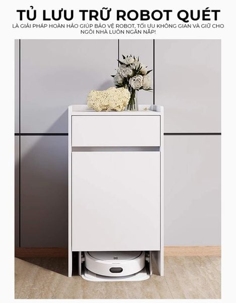 Tủ robot hút bụi full trắng