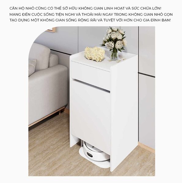 Tủ robot hút bụi full trắng