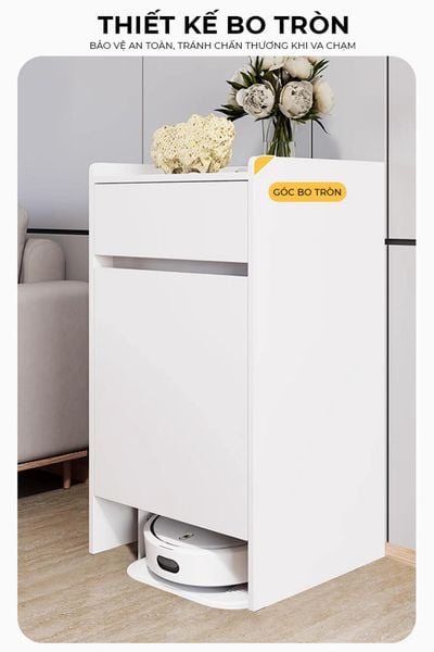 Tủ robot hút bụi full trắng