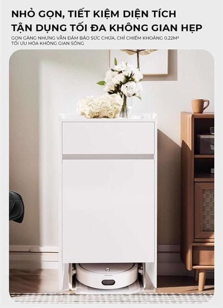 Tủ robot hút bụi full trắng