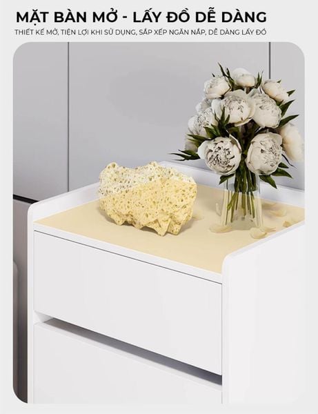 Tủ robot hút bụi full trắng