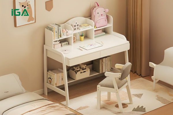 Bàn học sinh kèm giá để sách thông minh, tiện lợi - GM144
