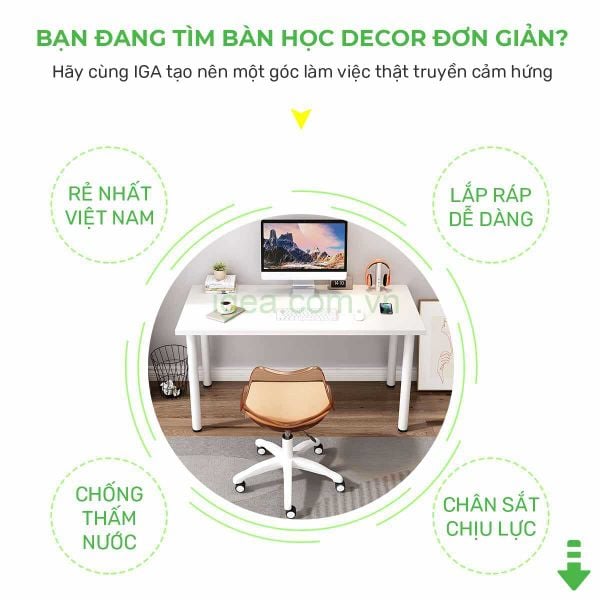 bàn làm việc chân sắt