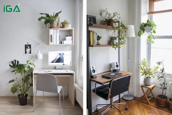 Đặt quá nhiều đồ decor khiến không gian trở nên chật trội và gây mất tập trung