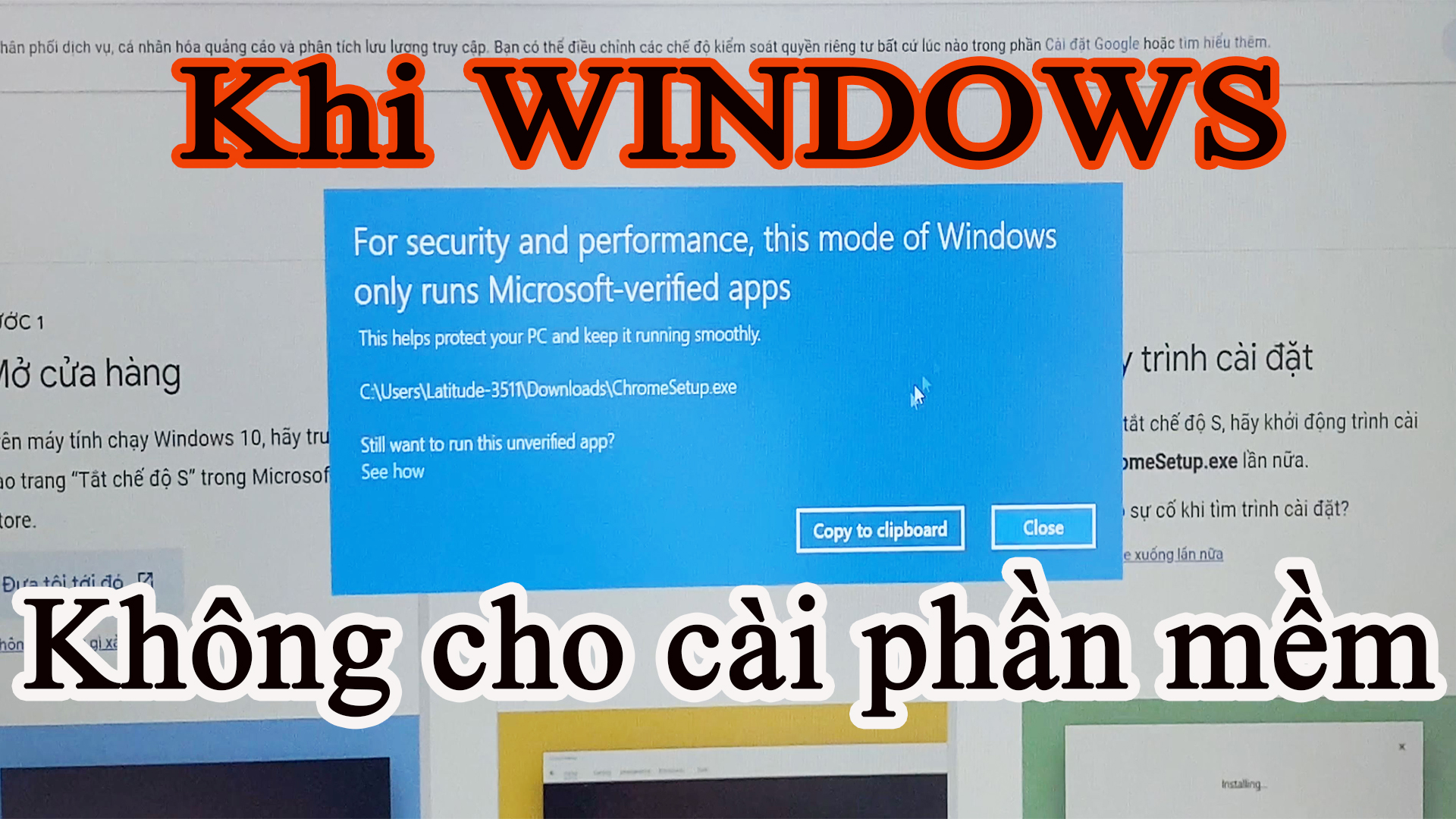 Khắc phục Windows 10 Home In S Mode không cho cài đặt phần mềm