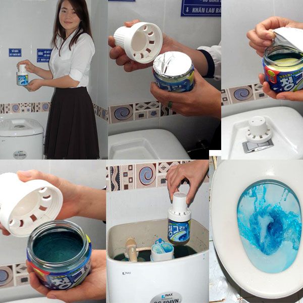 chai thả vệ sinh bồn cầu Hàn Quốc