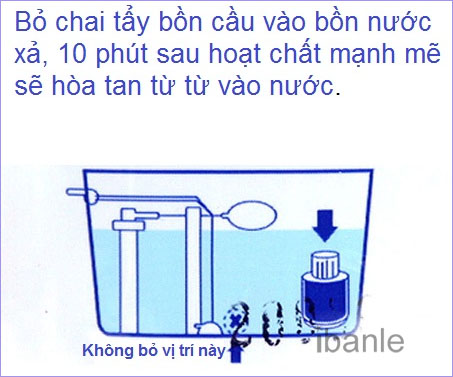 chai thả vệ sinh bồn cầu Hàn Quốc