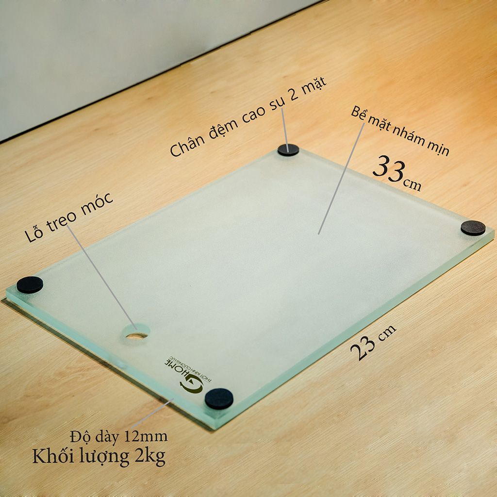 thớt kính cường lực hai mặt dày 12mm THỚT KÍNH CƯỜNG LỰC CHỐNG TRƠN 12MM