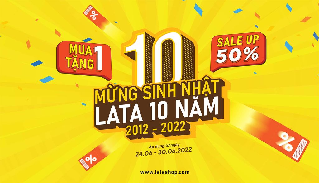 Ưu đãi rộn ràng mừng sinh nhật 10 năm kênh mua sắm SCJ TV Shopping  SCTV