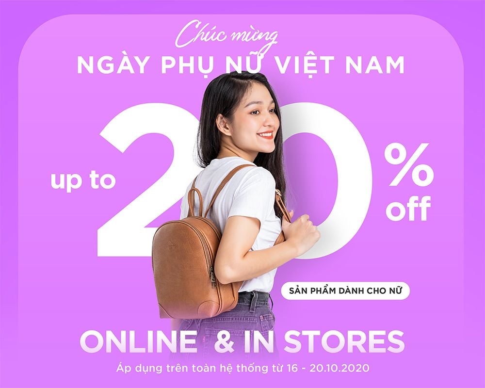 Mừng ngày Phụ Nữ Việt Nam 20-10 | Ưu đãi 20% từ Lata