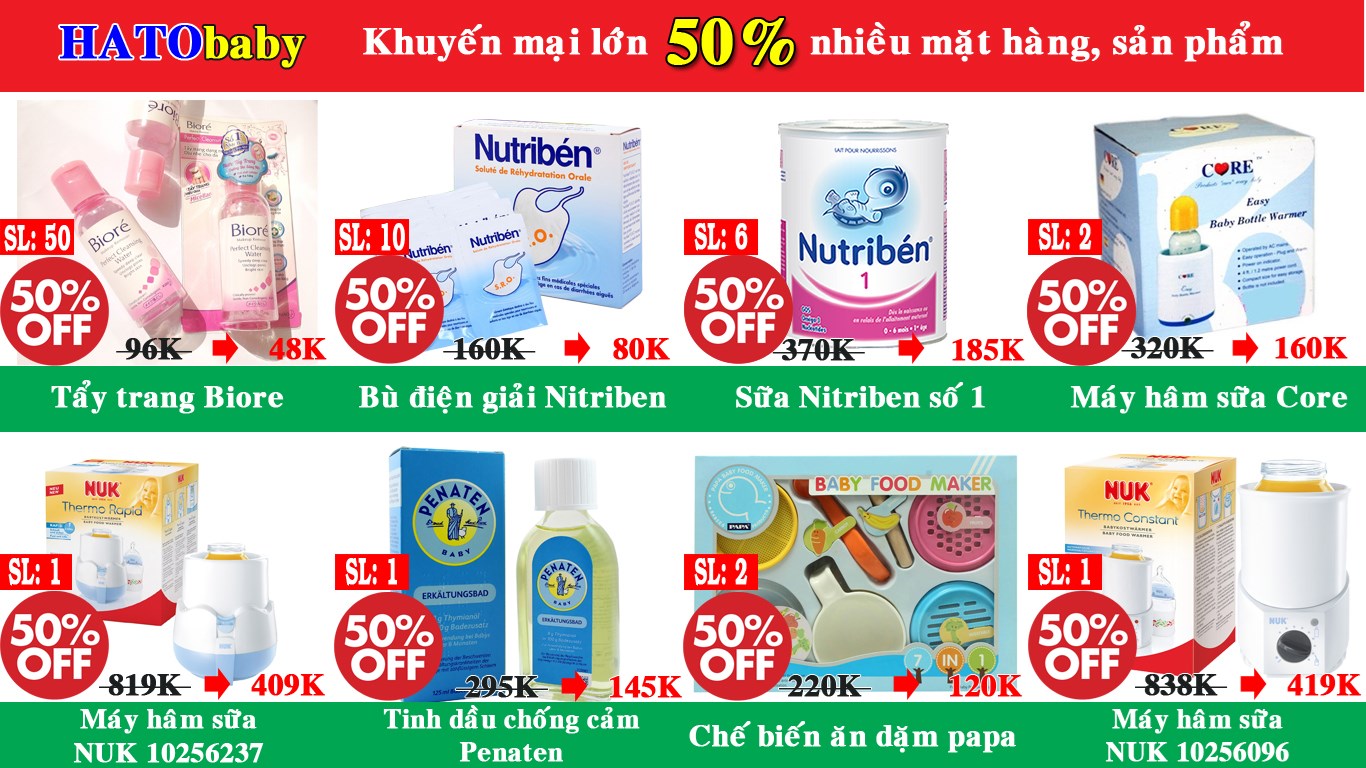 Giảm 50% đồ dùng nhiều sản phẩm tại SHOP MẸ VÀ BÉ Thái Nguyên
