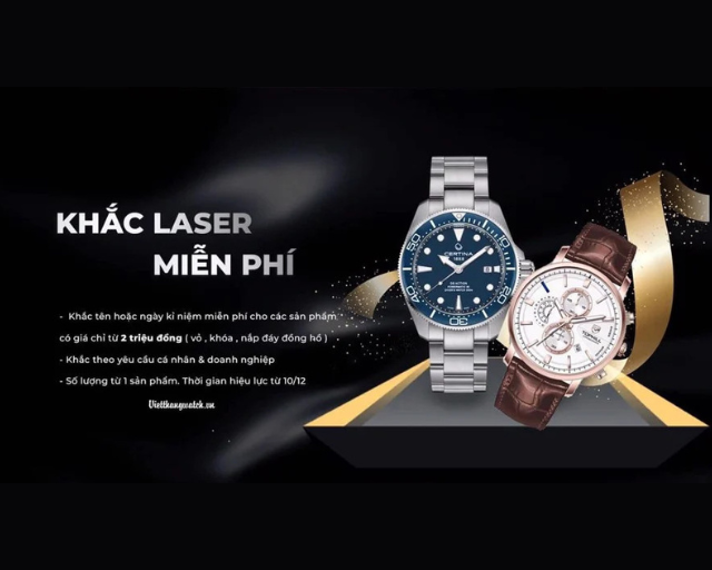 Khắc Laser Tên, Logo Lên Đồng Hồ Đeo Tay Tại VIETTHANGWATCH