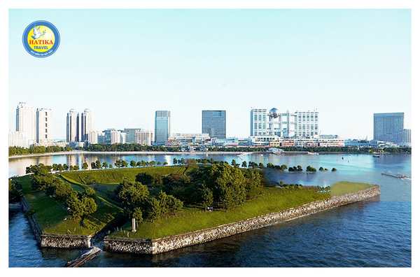 hòn đảo nhân tạo Odaiba ở vịnh tokyo