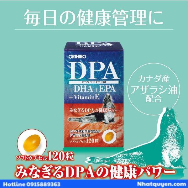 Viên bổ não DPA – DHA – EPA Orihiro Nhật Bản