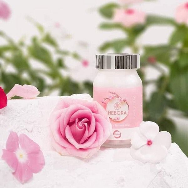 Viên uống thơm cơ thể Hebora Sakura & Damask Rose Nhật Bản