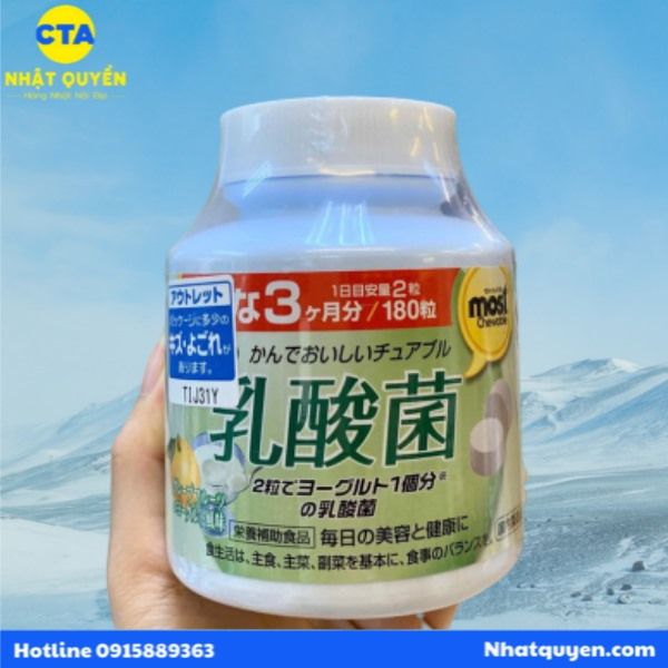 Kẹo Most Chewable Orihiro bổ sung Axid Lactic