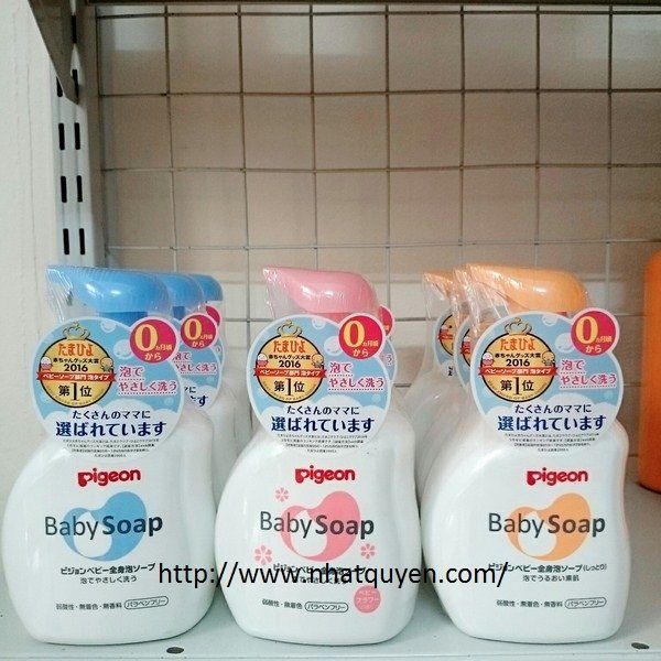 Sữa tắm trẻ sơ sinh Baby Soap Pigeon của Nhật 500ml