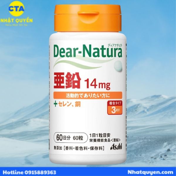 Viên uống bổ sung kẽm Dear Natura lọ 60 viên – Japan Market