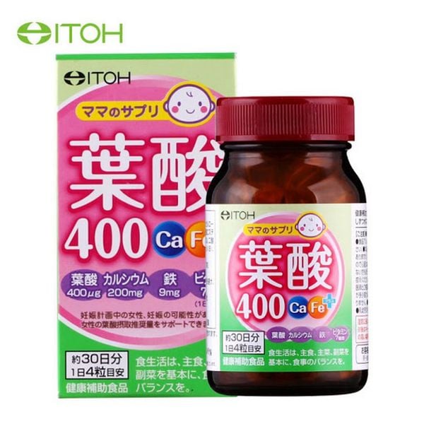 TPCN bổ sung axit Folic 400 ITOH Nhật Bản dành cho bà bầu