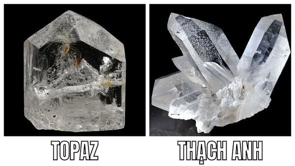 Phân biệt đá Topaz và Thạch Anh