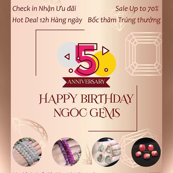 Khuyến mãi mừng sinh nhật Ngọc Gems 5 tuổi