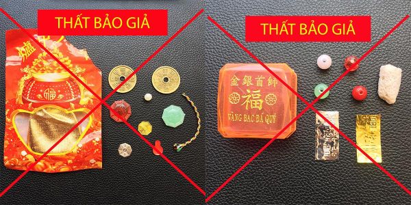 Một bộ thất bảo phật gia giả thường bán trên thị trường