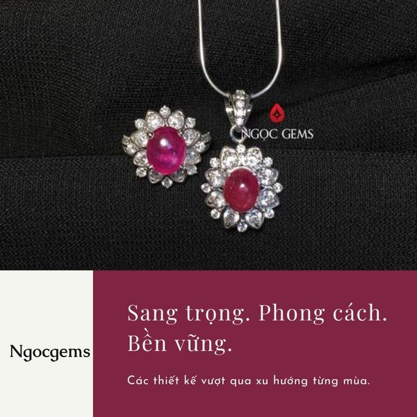 Bộ trang sức đá ruby đẹp