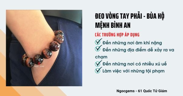 Các trường hợp nên đeo vòng tay phong thuỷ bên phải