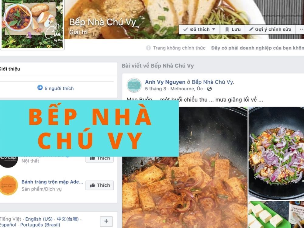 Bếp nhà Chú Vy - Món ăn Việt xứ Melbourne, Úc