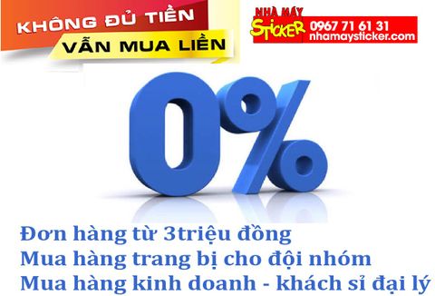 Mua hàng trả góp 0% với thẻ tín dụng tại Nhà Máy Sticker & Vietnam Outfitter
