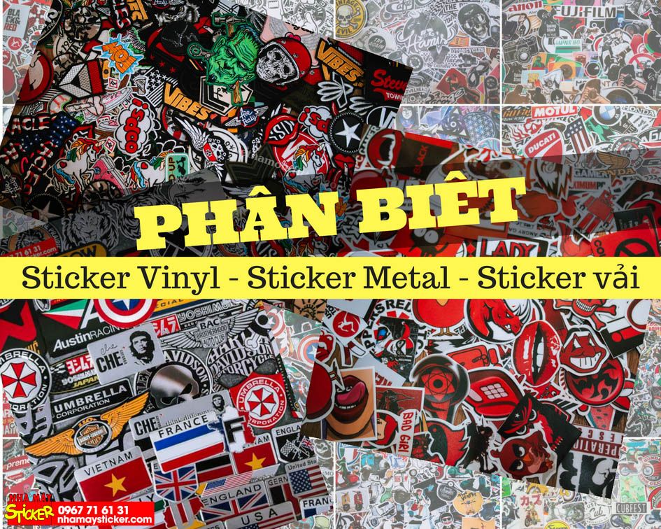 Cách phân biệt Sticker Vinyl, Sticker Metal (Kim loại) và Sticker Vải (Patches)