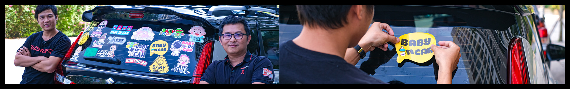 BABY IN CAR STICKER SIGN