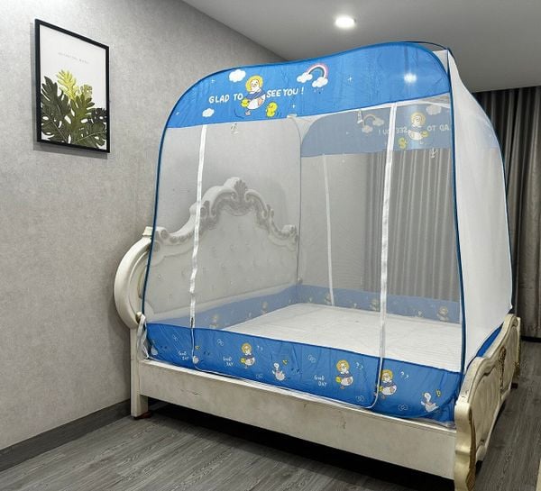 Mùng Chụp Tự Bung Mộc Miên - Bảo Vệ Gia Đình Khỏi Muỗi Và Côn Trùng