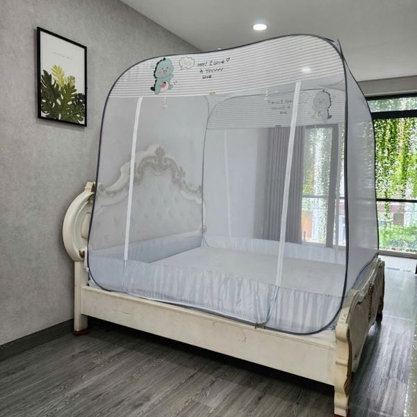 Mùng Chụp Đỉnh Vuông Mộc Miên - Thiết Kế Hiện Đại, Tiện Lợi Và An Toàn