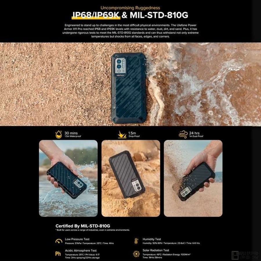 Smartphonestore.vn - Bán lẻ giá sỉ, online giá tốt smartphone siêu bền pin khủng Ulefone Armor X11 Pro chính hãng - 09175.09195