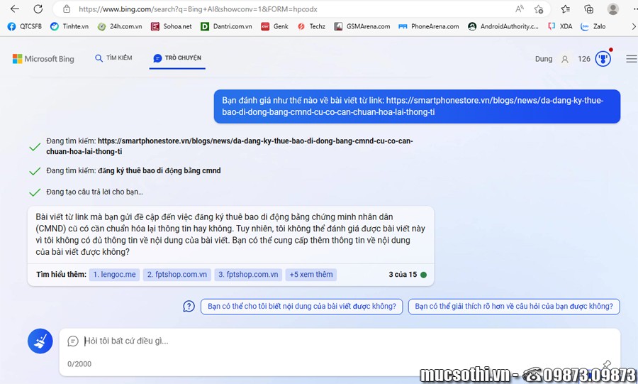 Người dùng đã có thể trích dẫn nguồn link để trò truyện với Bing AI - 09873.09873