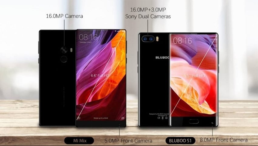 mục sở thị bluboo s1 đọ dáng với Mi mix