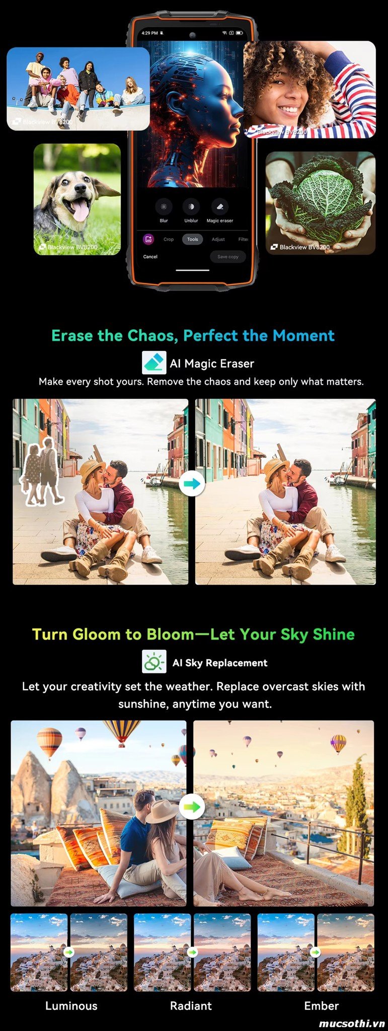 Smartphone Sờ To - Bán lẻ giá sỉ online giá tốt điện thoại Blackview BV8200 chính hãng - 09175.09195