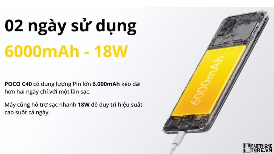Smartphonestore.vn - bán lẻ giá sỉ, online giá tốt smartphone pin khủng Poco C40 chính hãng - 09175.9195