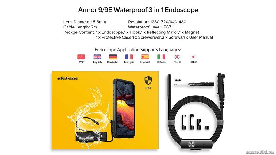 Smartphonestore.vn - Bán lẻ giá sỉ, online giá tốt phụ kiện camera nội soi Ulefone Endoscope E1 chính hãng - 09175.09195