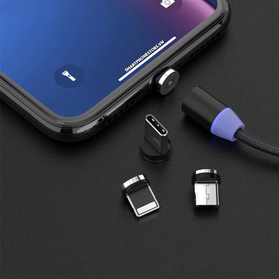 Mục sở thị Cáp nam châm 360 sạc nhanh đa năng type c/lightning/micro usb 3 trong 1 có Deal giá tốt - Hốt ngay liên hệ 09873.09873
