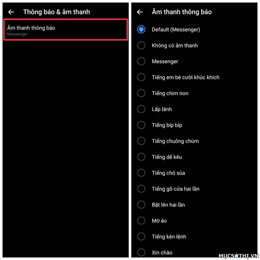 Mục sở thị cách thay đổi âm báo messenger của Facebook cho từng cuộc chat - 09873.09873